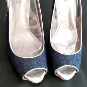 Women's Guess Jean Heels, Size 8 1/2 M